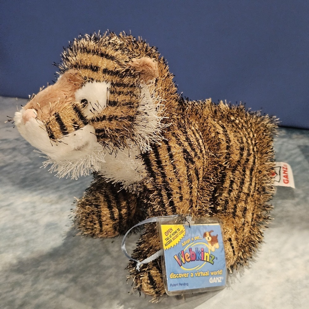 Webkinz Tiger HM032 Plush w/ Sealed Code Tag Ganz Retired‎